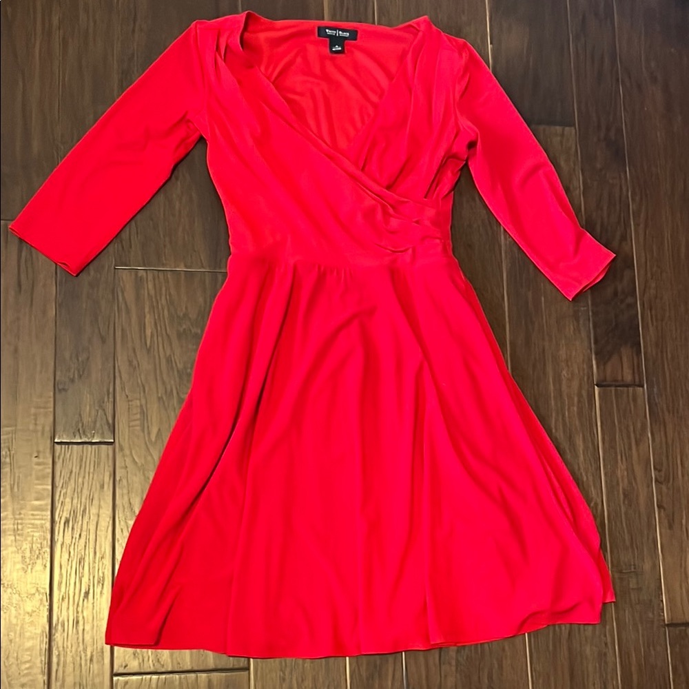 Elegant Red Wrap Dress